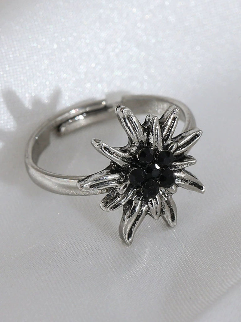 Accessoires Vintage Edelweiss Rhinestone Ring