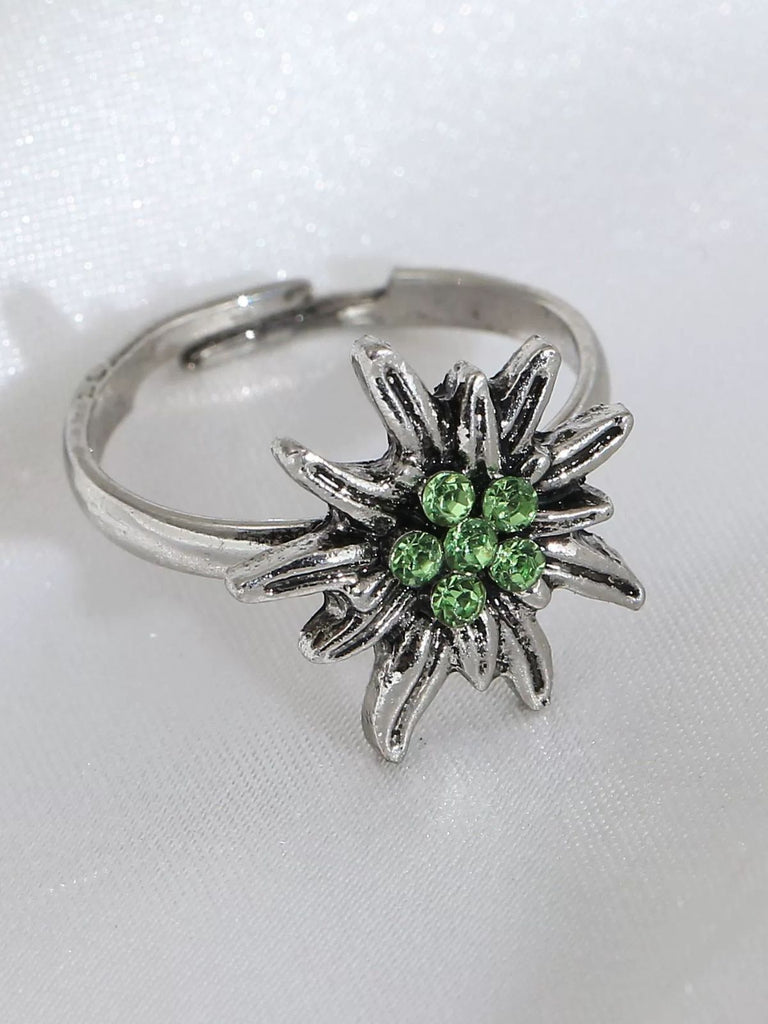 Accessoires Vintage Edelweiss Rhinestone Ring