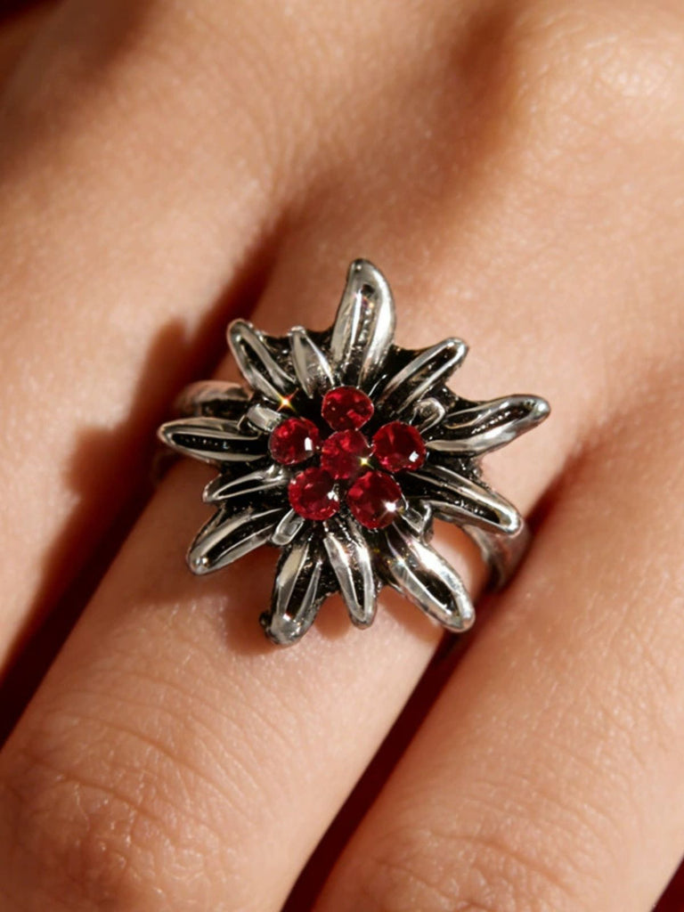 Accessoires Vintage Edelweiss Rhinestone Ring
