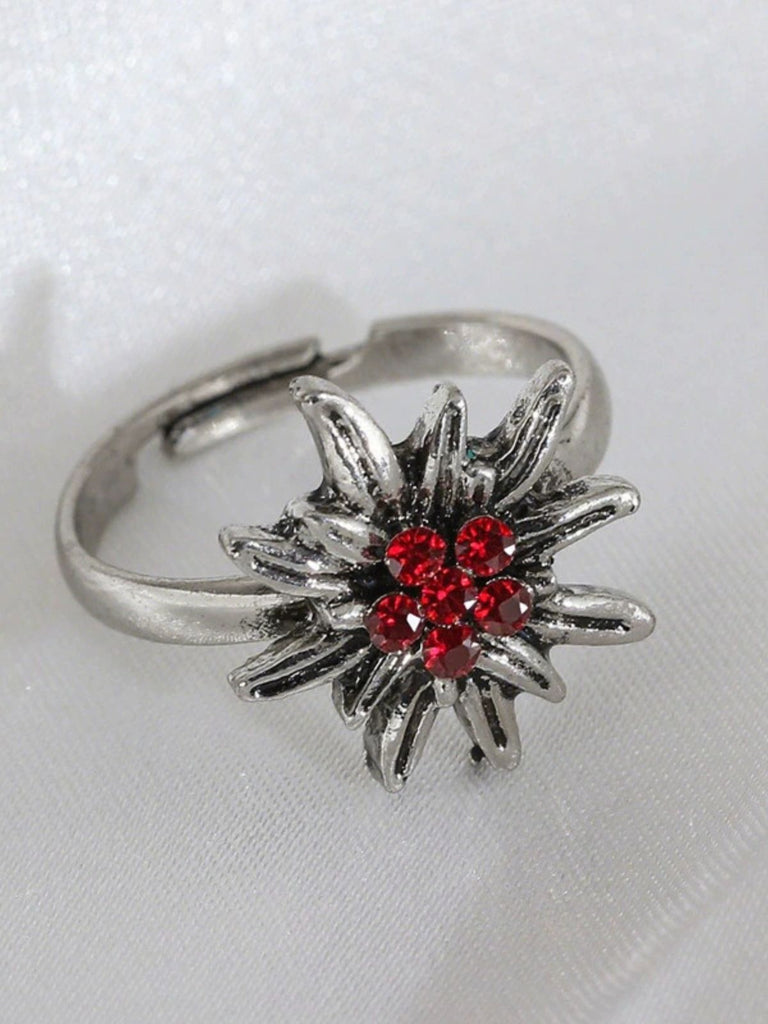 Accessoires Vintage Edelweiss Rhinestone Ring