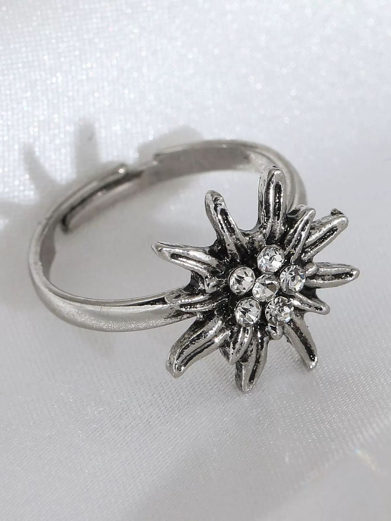 Accessoires Vintage Edelweiss Rhinestone Ring