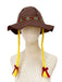 Accessoires Vintage Brodé Flower Jaune Braided Hat