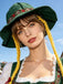 Accessoires Vintage Brodé Flower Jaune Braided Hat