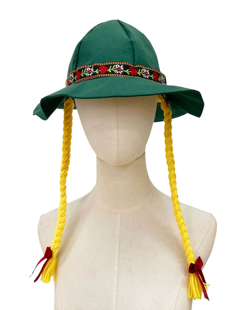 Accessoires Vintage Brodé Flower Jaune Braided Hat