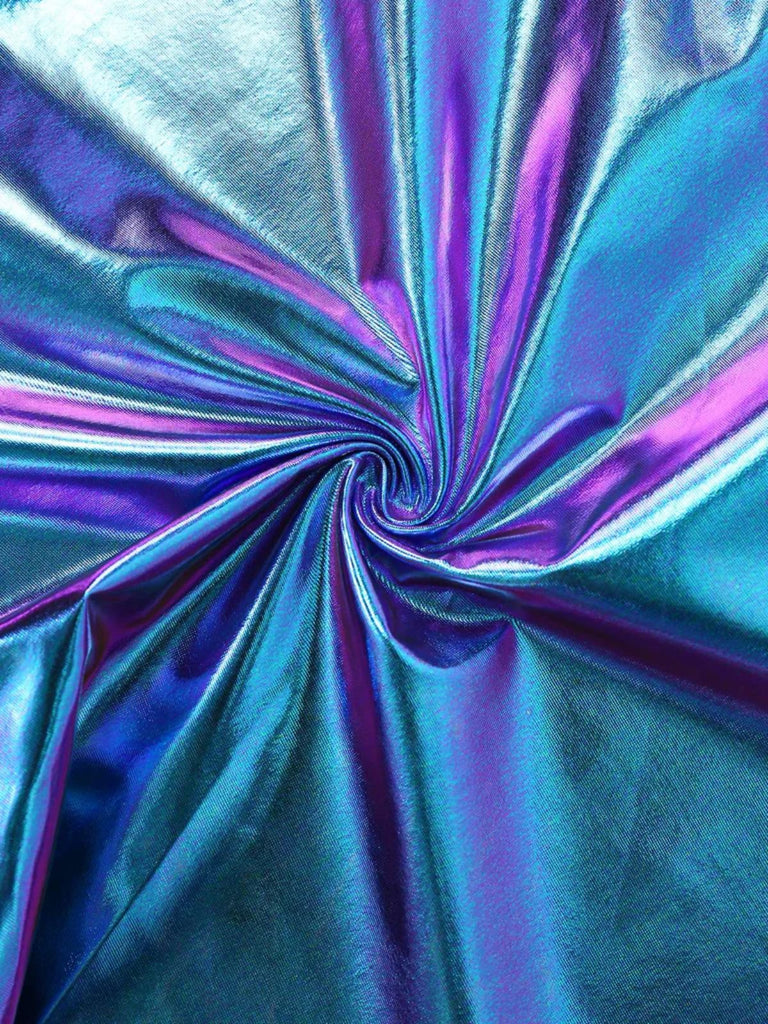 Cape Holographique à Capuche Métallique Court Années 1980 3