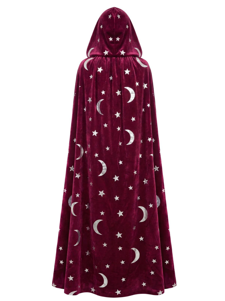 Cape Longue Halloween Étoile & Lune Années 1950