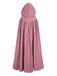 Cape médiévale verte à capuche et fermoir chaîne pour Halloween années 1950