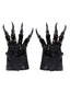 Gants Sans Doigts Noir Effet Crocodile Griffes Déguisement Dragon