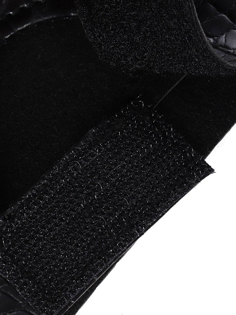 Gants Sans Doigts Noir Effet Crocodile Griffes Déguisement Dragon