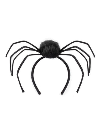 Serre-tête noir Halloween en forme d'araignée