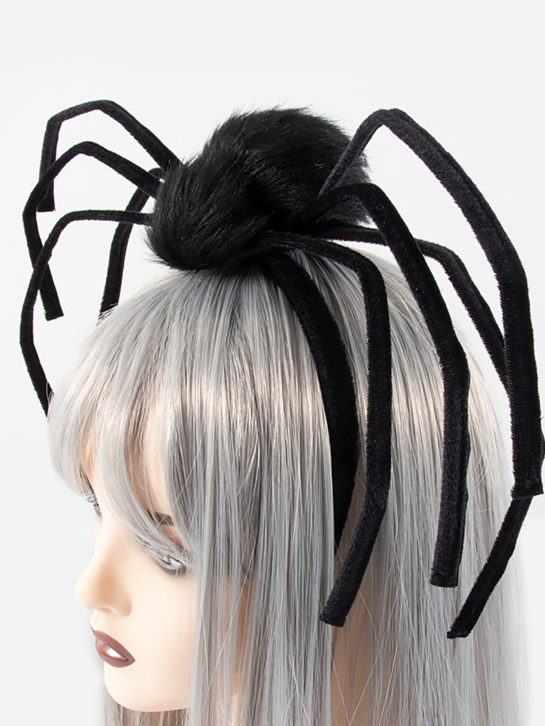 Serre-tête noir Halloween en forme d'araignée