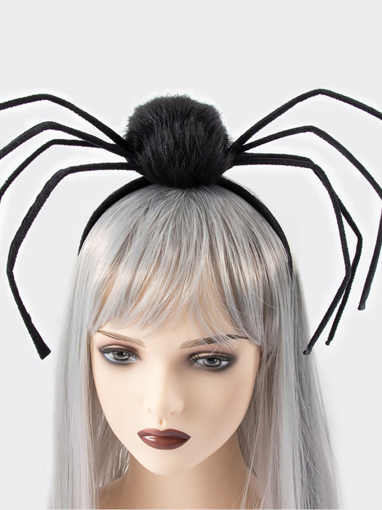 Serre-tête noir Halloween en forme d'araignée