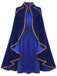 Cape royale en daim à bordure dorée pour Halloween années 1950