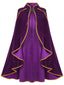 Cape royale en daim à bordure dorée pour Halloween années 1950