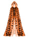 Cape Halloween Imprimé Chauve-Souris Long Cape à Capuche Années 1930