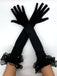 Gants d’opéra longs à volants et perles