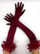 Gants d’opéra longs à volants et perles
