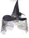 Chapeau de sorcière Halloween lumineux à plumes et dentelle toile d’araignée - 2