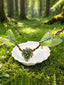 Coiffe féerique verte à ailes style forêt enchantée