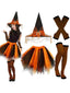 Ensemble d'accessoires d'Halloween chapeau de sorcière bas rayés et tutu