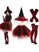 Ensemble d’accessoires d’Halloween avec chapeau de sorcière, bas rayés et tutu