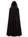 Cape en velours à capuche et ruban à nouer années 1950