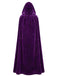Cape en velours à capuche et ruban à nouer années 1950