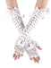Gants demi-doigts à lacets pour fête punk d'Halloween