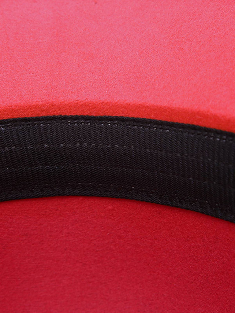 Chapeau cloche en imitation laine unie avec nœud