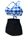 Femmes Maillot de Bain Bikini Retro Taille Haute 3
