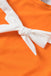 [Prévente] Maillot de bain fleuri orange à bretelles croisées nœud papillon années 1950