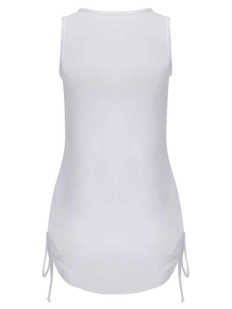 Cache-maillot de cordon translucide solide des années 1960