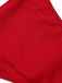 [Prévente] Ensemble bikini rouge et cache-maillot longue roses années 60