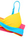 [Prévente] Ensemble bikini patchwork arc-en-ciel multicolore années 1950