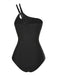 [Prévente] Maillot de bain noir et blanc asymétrique à découpes des années 1960