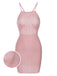 [Prévente] Cache-maillot en maille tricotée rose des années 1960