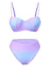 Bikini à bretelles perles et coquillage ombré années 1960