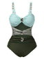 Maillot de bain évidé bouton une pièce années 1950