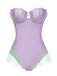 [Prévente] Maillot de bain bandeau sirène coquillage violet des années 1970