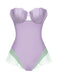 [Prévente] Maillot de bain bandeau sirène coquillage violet des années 1970