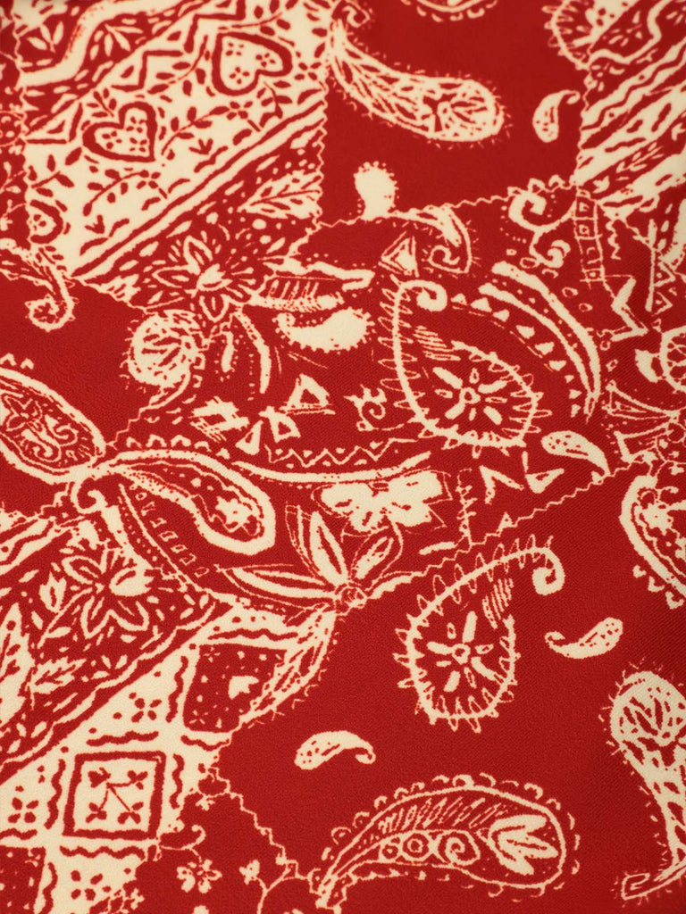 [Pré-vente] Maillot de bain rouge à bretelles creuses cachemire années 1970