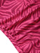 [Prévente] Maillot de bain rose à rayures zébrées strass en forme de cœur années 50