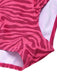 [Prévente] Maillot de bain rose à rayures zébrées strass en forme de cœur années 50