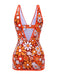 [Prévente] Maillot de bain une pièce marron à fleurie bohème années 1960
