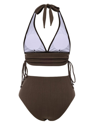 Maillot de Bain à lacets en tissu texturé des années 1930