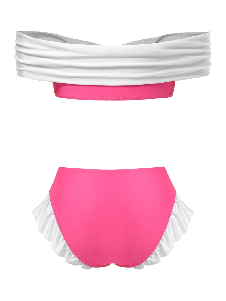 [Prévente] Ensemble bikini princesse bijoux rose années 1970