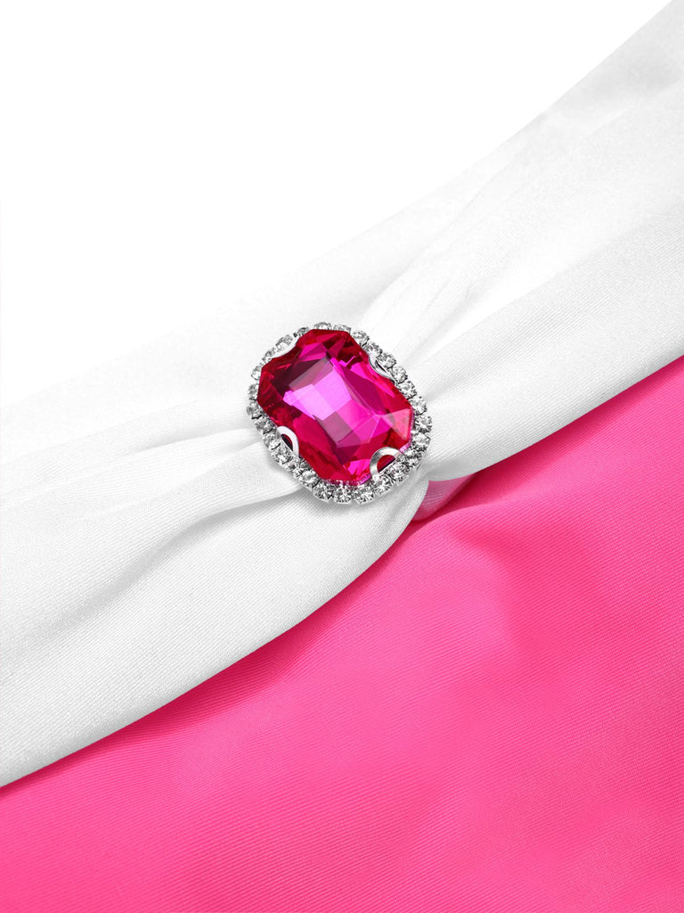 [Prévente] Ensemble bikini princesse bijoux rose années 1970