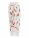 Cache-maillot beige à motifs de plantes et de fleurs des années 1960