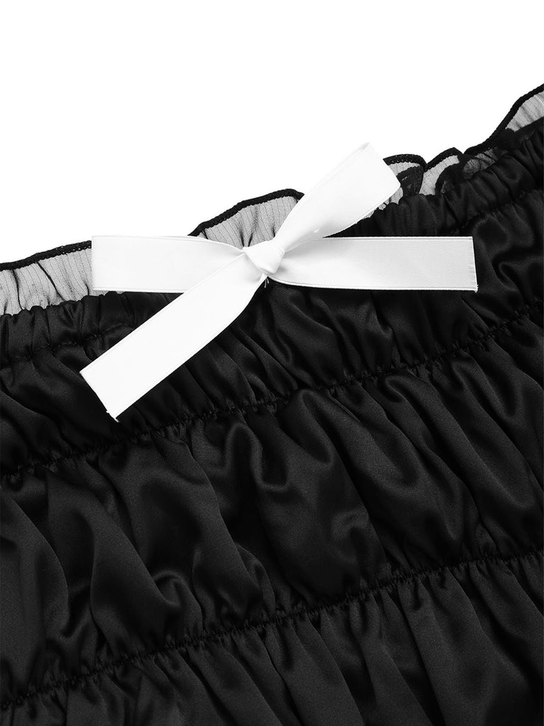 [Prévente] Maillot de bain noire nœud papillon bandeau années 1940