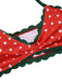 [Prévente] [Grande taille] Ensemble bikini rouge et verte fraise années 1950